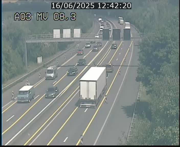 Webcam Autoroute après la Croix de Bettembourg en direction de Luxembourg sur l'A3