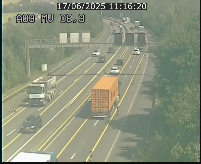 Webcam Autoroute après la Croix de Bettembourg en direction de Luxembourg sur l'A3