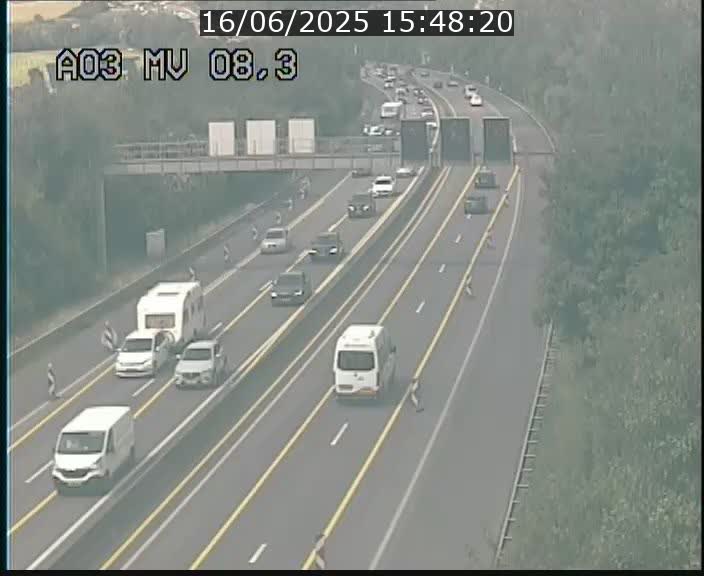 Webcam Autoroute après la Croix de Bettembourg en direction de Luxembourg sur l'A3