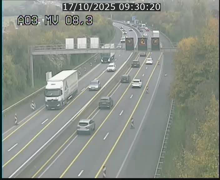 <h2>Webcam Autoroute après la Croix de Bettembourg en direction de Luxembourg sur l'A3</h2>