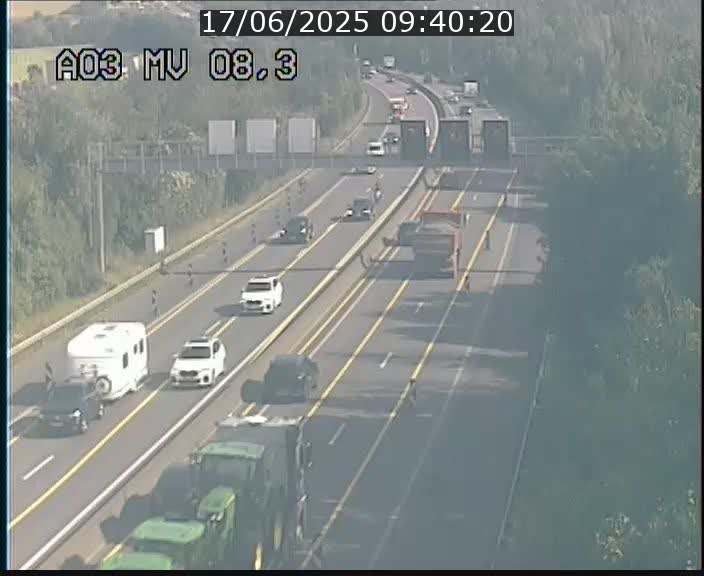 Webcam Autoroute après la Croix de Bettembourg en direction de Luxembourg sur l'A3