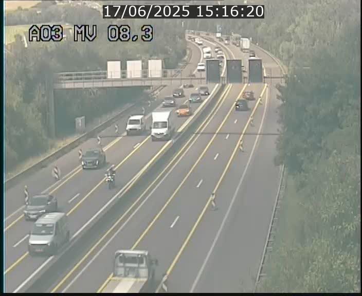 Webcam Autoroute après la Croix de Bettembourg en direction de Luxembourg sur l'A3