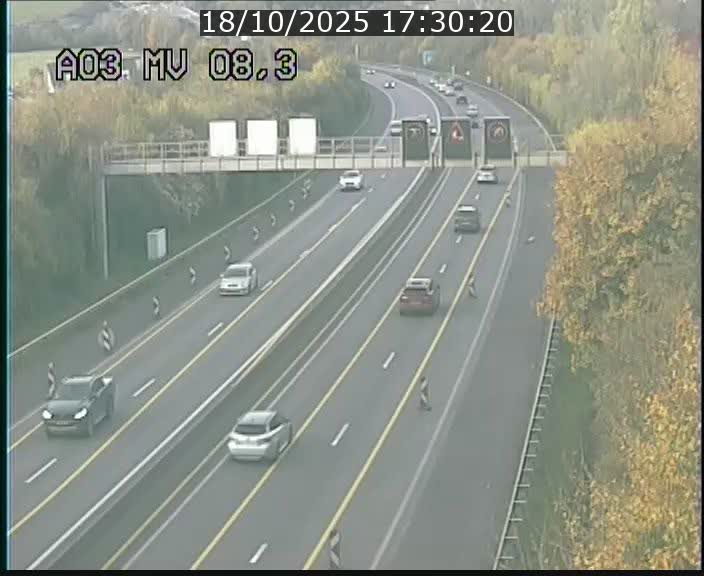 <h2>Webcam Autoroute après la Croix de Bettembourg en direction de Luxembourg sur l'A3</h2>