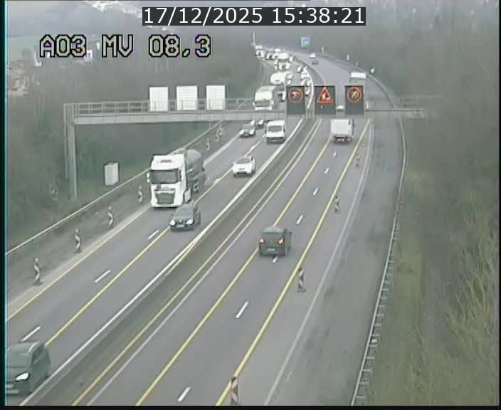 <h2>Webcam Autoroute après la Croix de Bettembourg en direction de Luxembourg sur l'A3</h2>