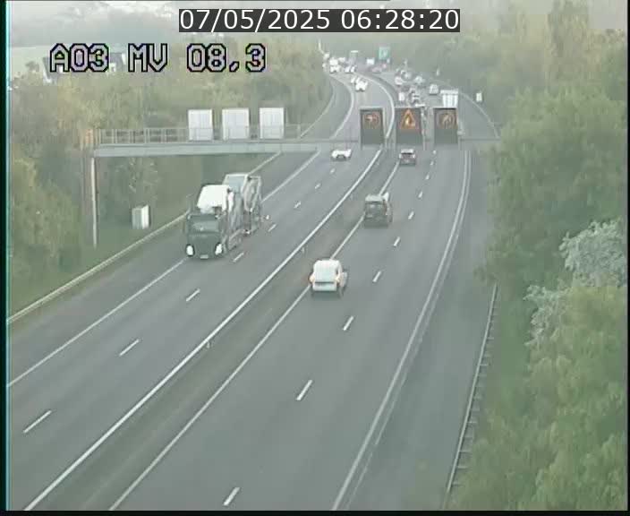 Webcam Autoroute après la Croix de Bettembourg en direction de Luxembourg sur l'A3