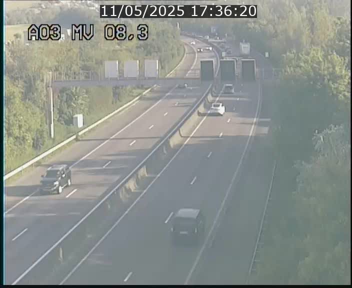 Webcam Autoroute après la Croix de Bettembourg en direction de Luxembourg sur l'A3