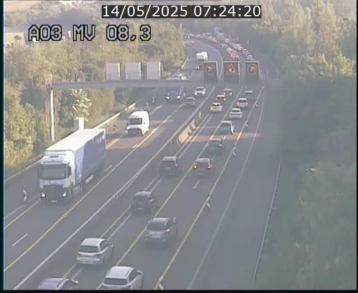 Webcam Autoroute après la Croix de Bettembourg en direction de Luxembourg sur l'A3