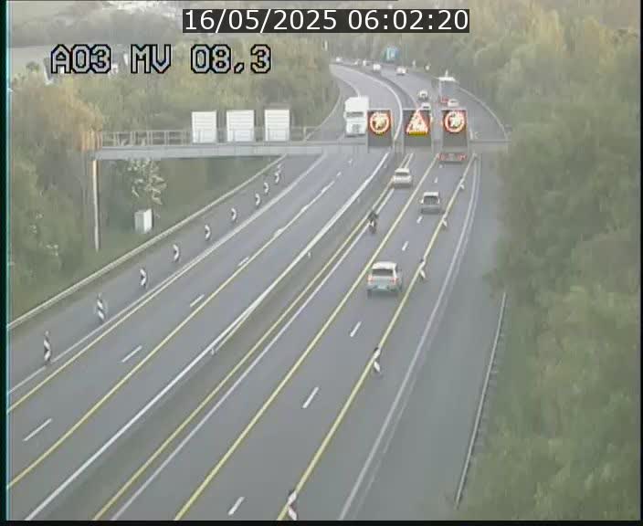 Webcam Autoroute après la Croix de Bettembourg en direction de Luxembourg sur l'A3