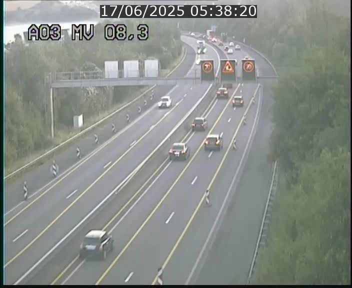Webcam Autoroute après la Croix de Bettembourg en direction de Luxembourg sur l'A3