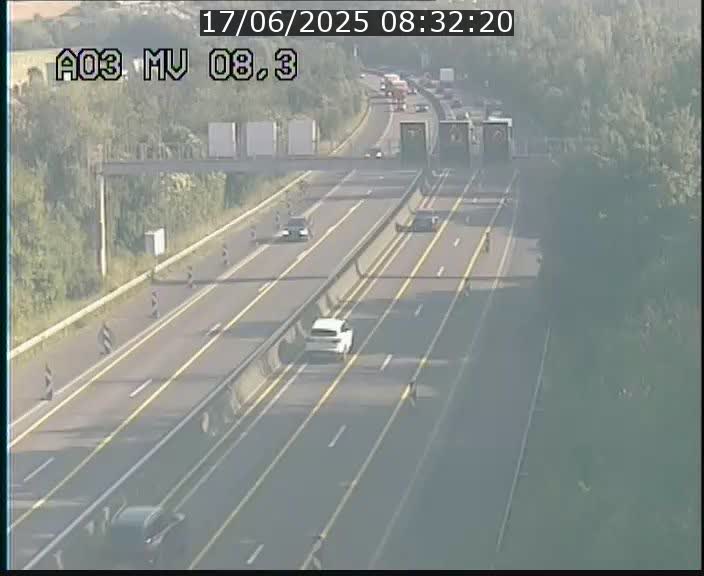 Webcam Autoroute après la Croix de Bettembourg en direction de Luxembourg sur l'A3