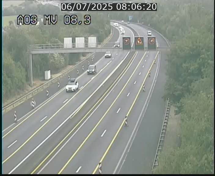 Webcam Autoroute après la Croix de Bettembourg en direction de Luxembourg sur l'A3