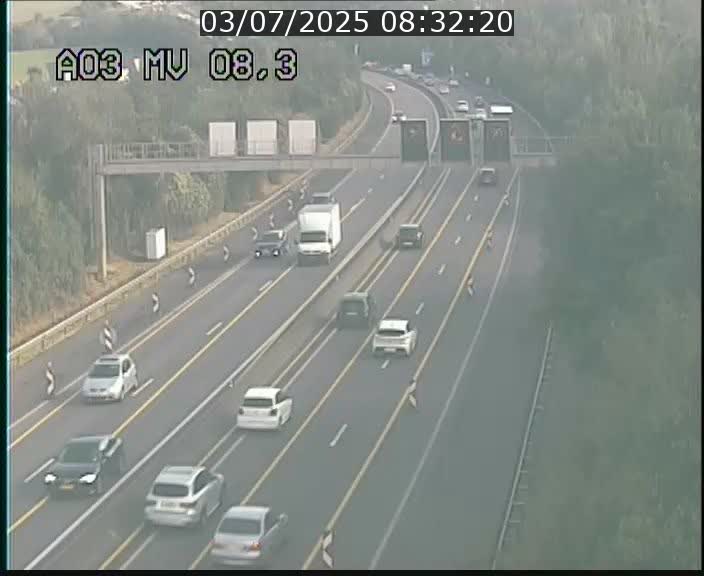 Webcam Autoroute après la Croix de Bettembourg en direction de Luxembourg sur l'A3