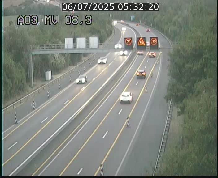 Webcam Autoroute après la Croix de Bettembourg en direction de Luxembourg sur l'A3