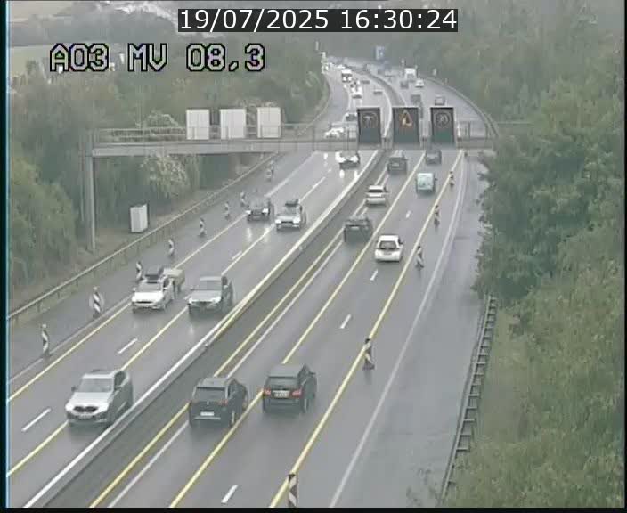 Webcam Autoroute après la Croix de Bettembourg en direction de Luxembourg sur l'A3