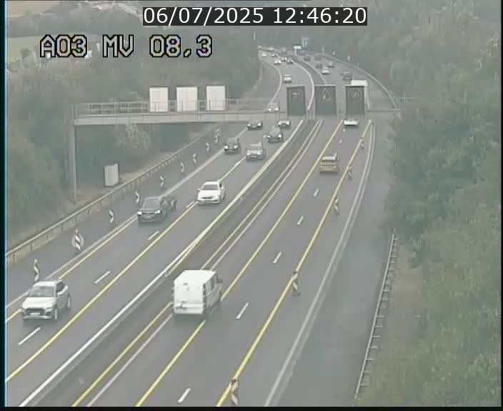 Webcam Autoroute après la Croix de Bettembourg en direction de Luxembourg sur l'A3
