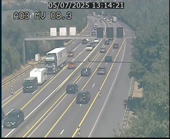 Webcam Autoroute après la Croix de Bettembourg en direction de Luxembourg sur l'A3