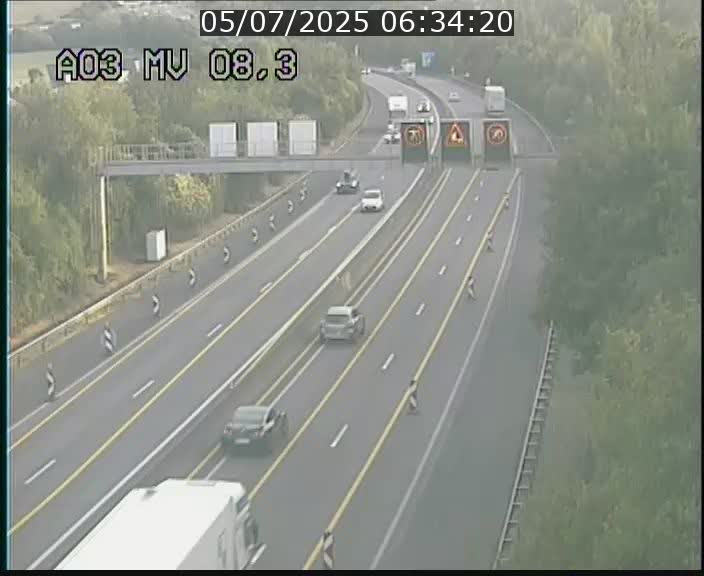 Webcam Autoroute après la Croix de Bettembourg en direction de Luxembourg sur l'A3