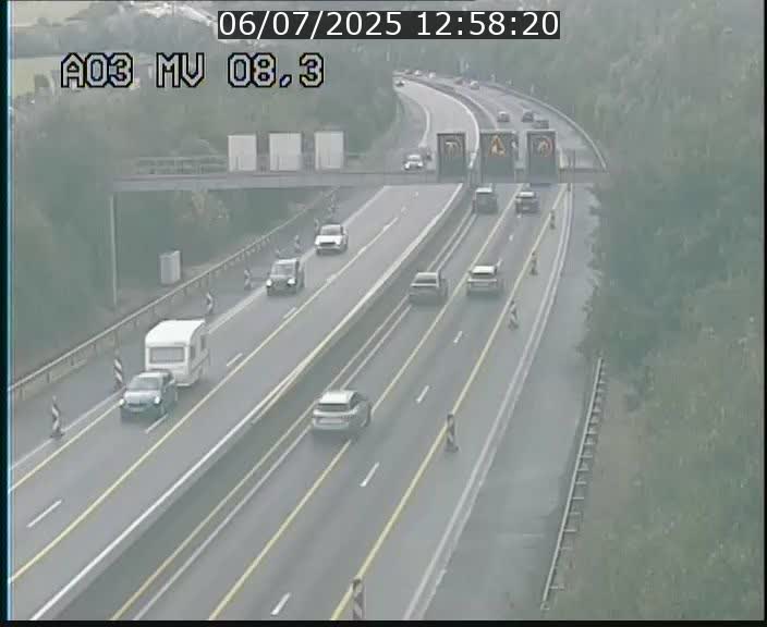 Webcam Autoroute après la Croix de Bettembourg en direction de Luxembourg sur l'A3