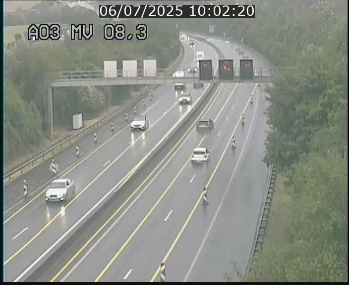 Webcam Autoroute après la Croix de Bettembourg en direction de Luxembourg sur l'A3