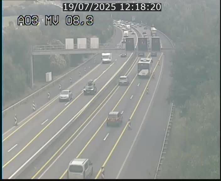 Webcam Autoroute après la Croix de Bettembourg en direction de Luxembourg sur l'A3