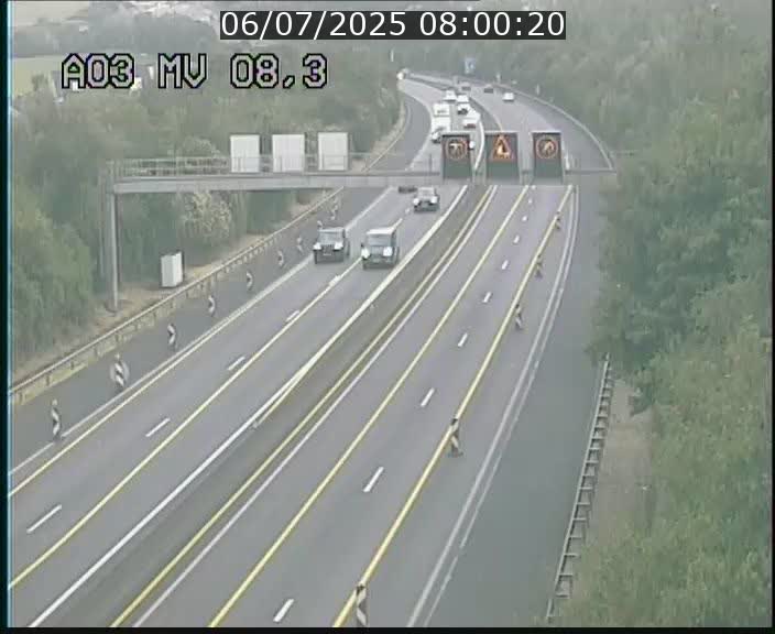 Webcam Autoroute après la Croix de Bettembourg en direction de Luxembourg sur l'A3