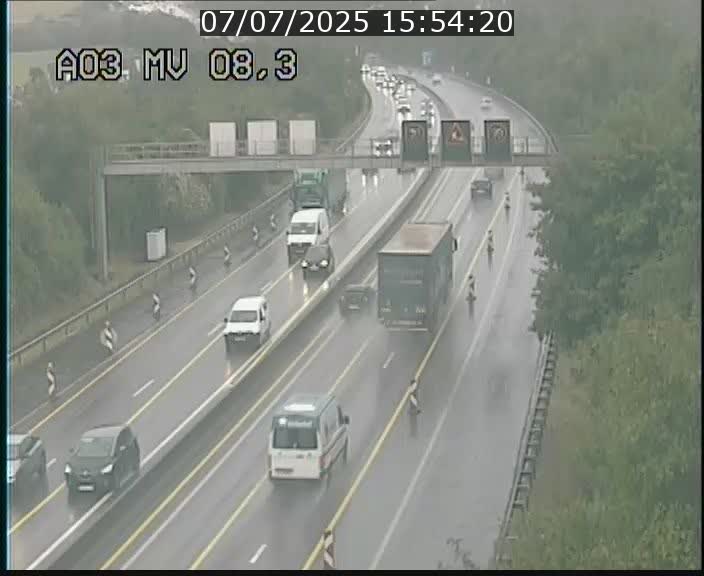 Webcam Autoroute après la Croix de Bettembourg en direction de Luxembourg sur l'A3