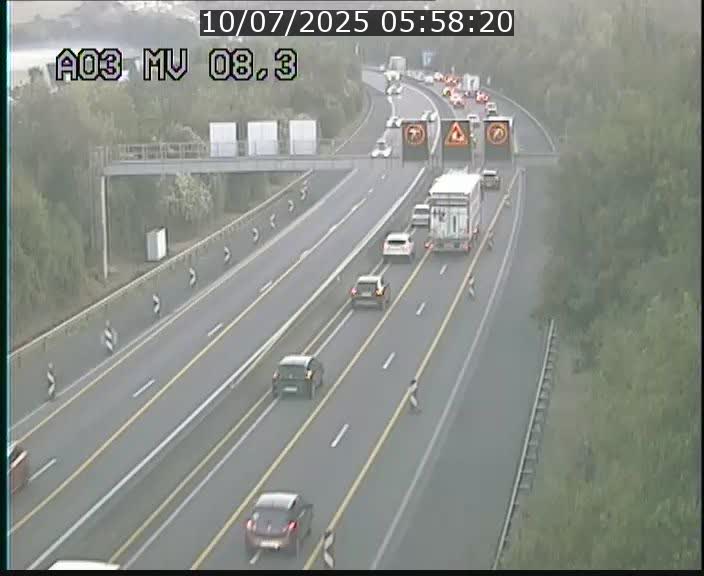 Webcam Autoroute après la Croix de Bettembourg en direction de Luxembourg sur l'A3