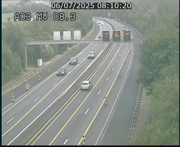 Webcam Autoroute après la Croix de Bettembourg en direction de Luxembourg sur l'A3
