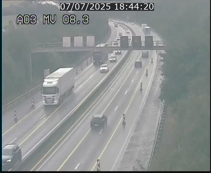 Webcam Autoroute après la Croix de Bettembourg en direction de Luxembourg sur l'A3