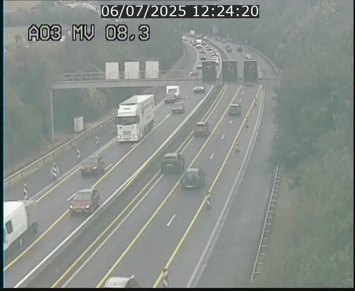 Webcam Autoroute après la Croix de Bettembourg en direction de Luxembourg sur l'A3