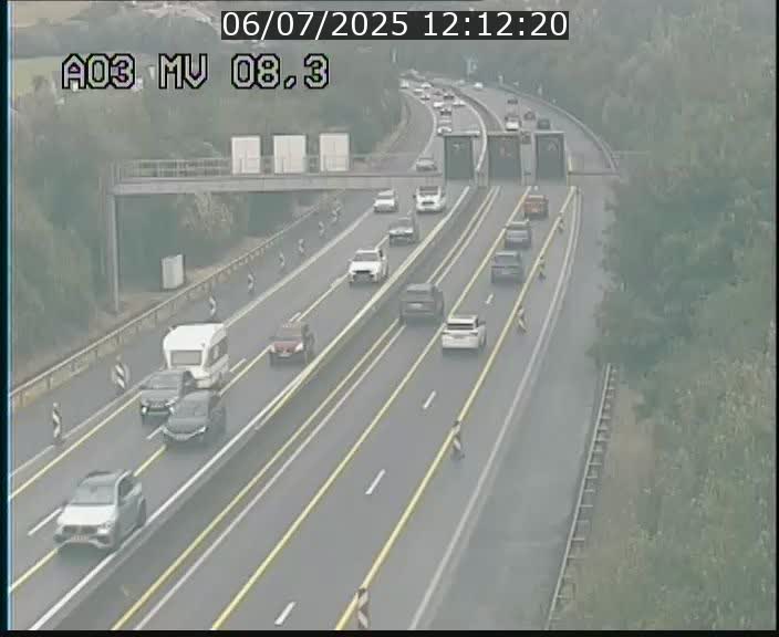 Webcam Autoroute après la Croix de Bettembourg en direction de Luxembourg sur l'A3