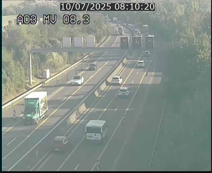 Webcam Autoroute après la Croix de Bettembourg en direction de Luxembourg sur l'A3