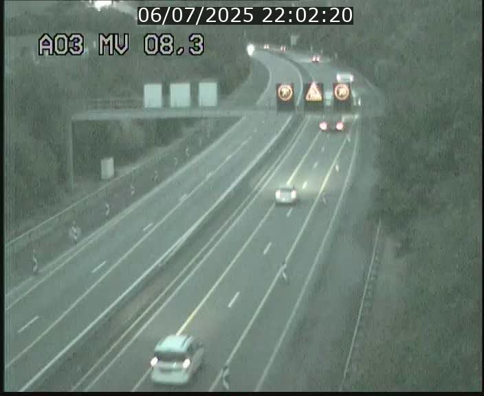 Webcam Autoroute après la Croix de Bettembourg en direction de Luxembourg sur l'A3