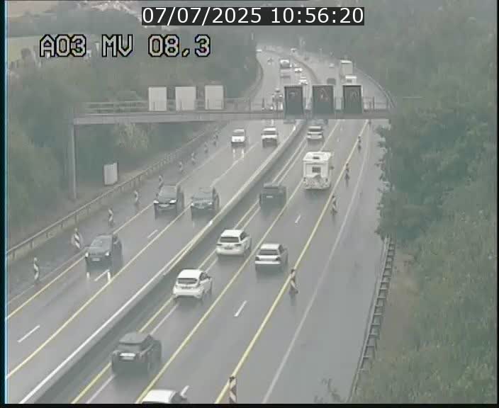 Webcam Autoroute après la Croix de Bettembourg en direction de Luxembourg sur l'A3