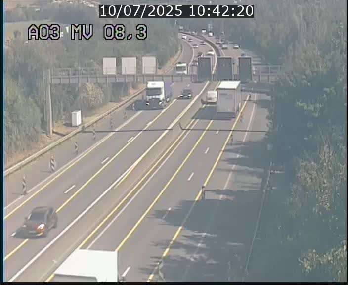 Webcam Autoroute après la Croix de Bettembourg en direction de Luxembourg sur l'A3