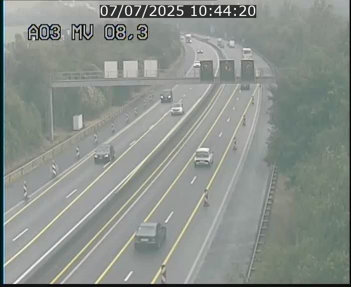 Webcam Autoroute après la Croix de Bettembourg en direction de Luxembourg sur l'A3