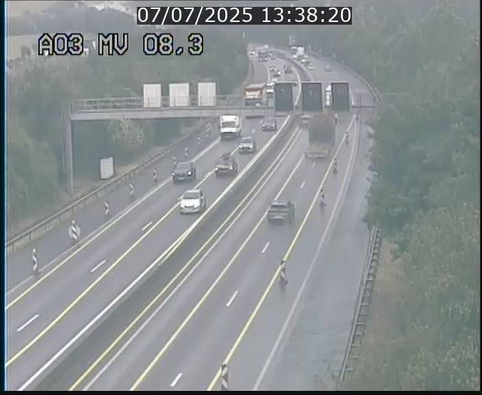Webcam Autoroute après la Croix de Bettembourg en direction de Luxembourg sur l'A3