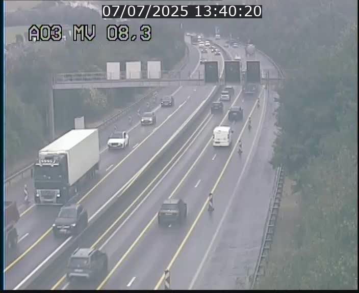 Webcam Autoroute après la Croix de Bettembourg en direction de Luxembourg sur l'A3