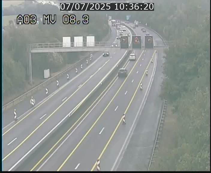 Webcam Autoroute après la Croix de Bettembourg en direction de Luxembourg sur l'A3