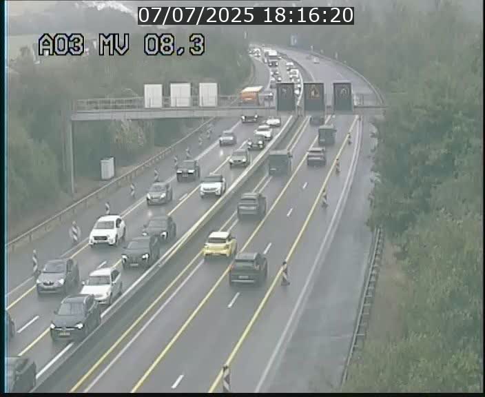 Webcam Autoroute après la Croix de Bettembourg en direction de Luxembourg sur l'A3