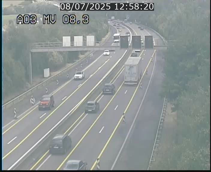 Webcam Autoroute après la Croix de Bettembourg en direction de Luxembourg sur l'A3