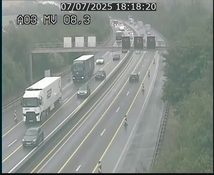 Webcam Autoroute après la Croix de Bettembourg en direction de Luxembourg sur l'A3