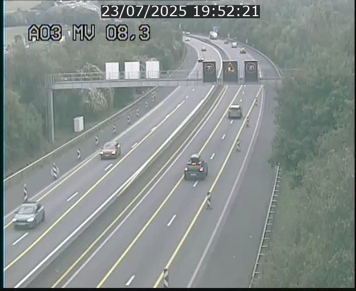 Webcam Autoroute après la Croix de Bettembourg en direction de Luxembourg sur l'A3