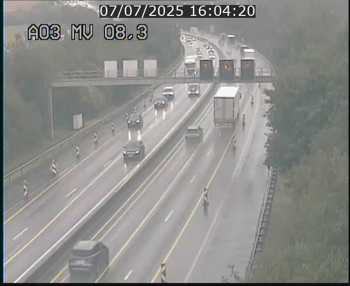Webcam Autoroute après la Croix de Bettembourg en direction de Luxembourg sur l'A3