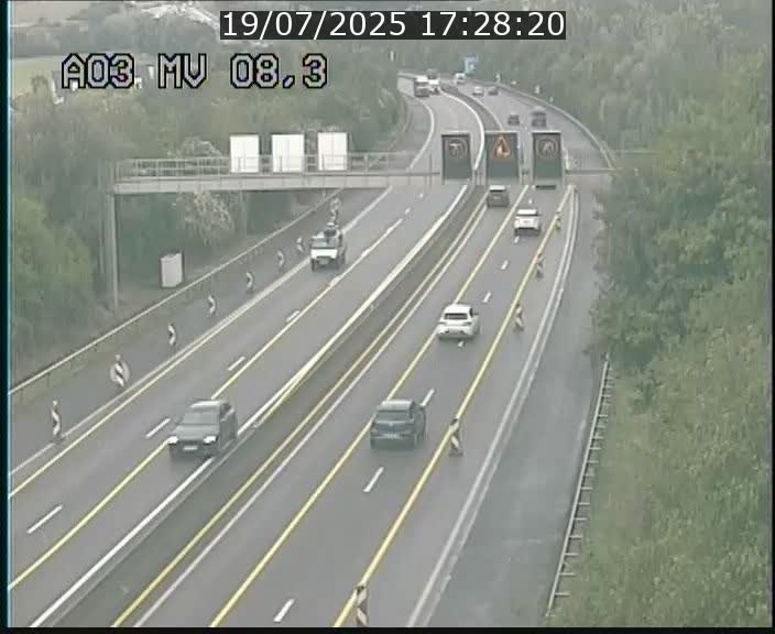 Webcam Autoroute après la Croix de Bettembourg en direction de Luxembourg sur l'A3