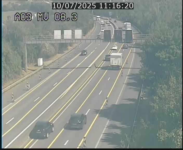 Webcam Autoroute après la Croix de Bettembourg en direction de Luxembourg sur l'A3