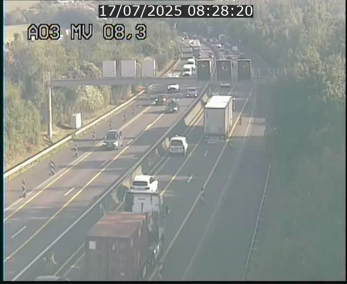 Webcam Autoroute après la Croix de Bettembourg en direction de Luxembourg sur l'A3