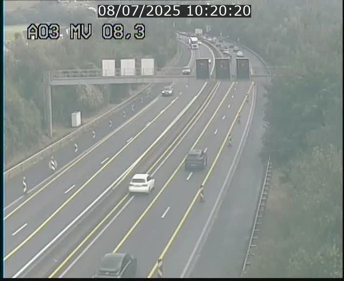 Webcam Autoroute après la Croix de Bettembourg en direction de Luxembourg sur l'A3