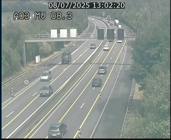 Webcam Autoroute après la Croix de Bettembourg en direction de Luxembourg sur l'A3