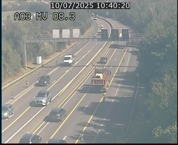 Webcam Autoroute après la Croix de Bettembourg en direction de Luxembourg sur l'A3